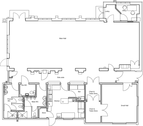 Plan of Selbourne Village Hall